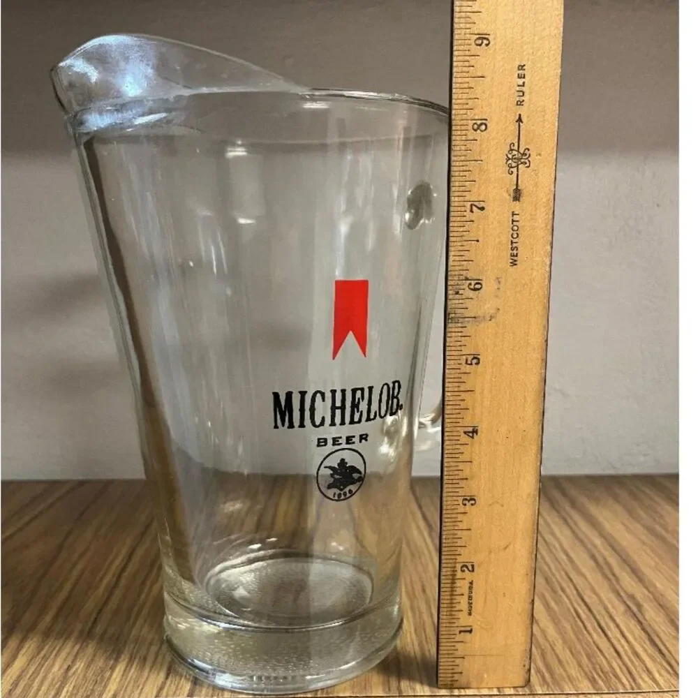 70's/80's Vintage Heavy Glass Michelob Beer Pitcher with 1896 Logo